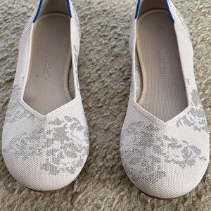 Rothy's Women's Flat in Gray and Blush (Burnished Blush)